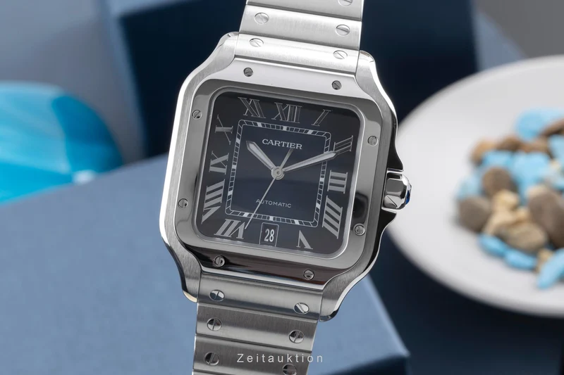Cartier Santos steel automatic men's watch WSSA0013 LP: 8850EUR [2600025]