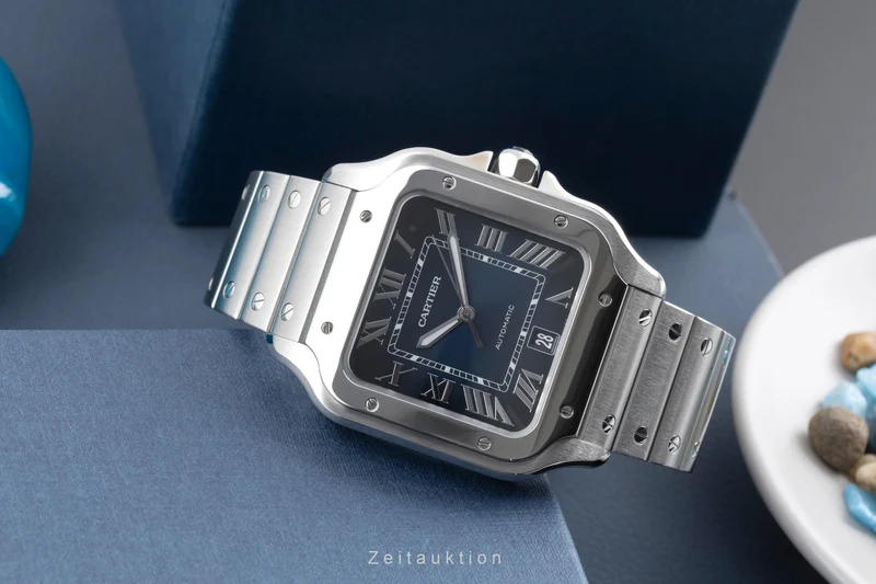 Cartier Santos steel automatic men's watch WSSA0013 LP: 8850EUR [2600025]