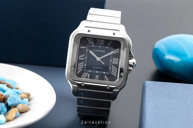 Cartier Santos steel automatic men's watch WSSA0013 LP: 8850EUR [2600025]