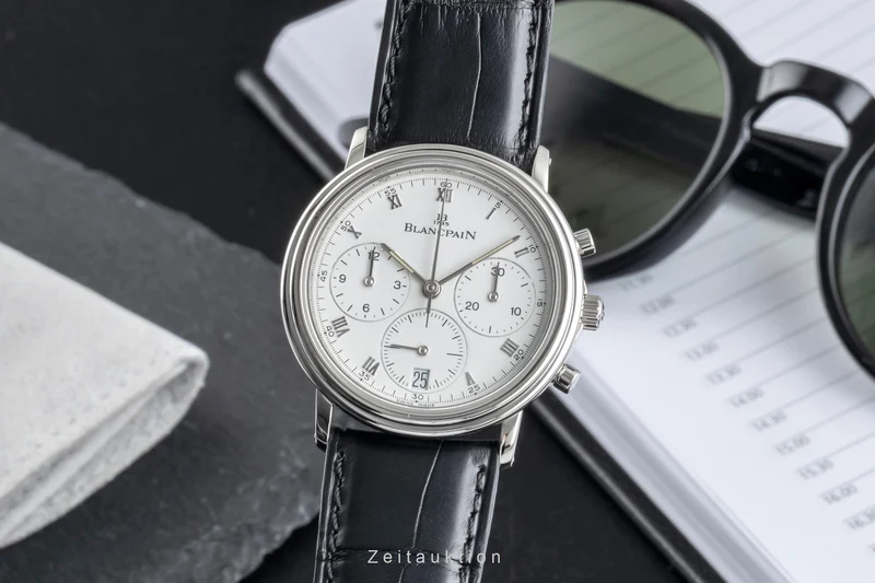 Blancpain Villeret chronograph steel manual winding men's watch 1180-1127 [2507389]