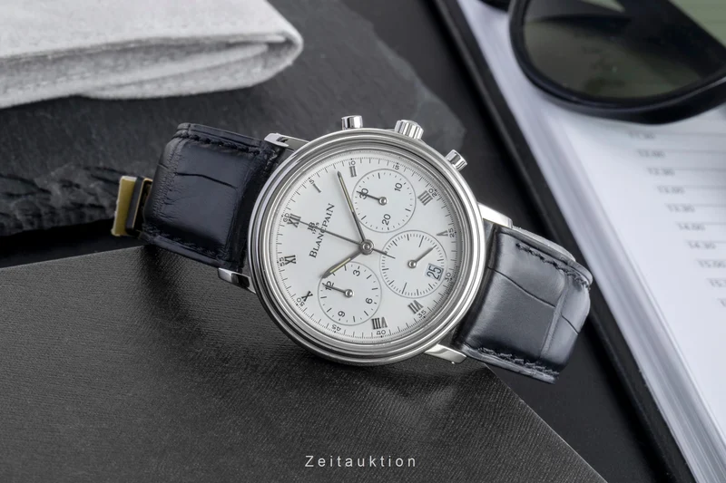 Blancpain Villeret chronograph steel manual winding men's watch 1180-1127 [2507389]