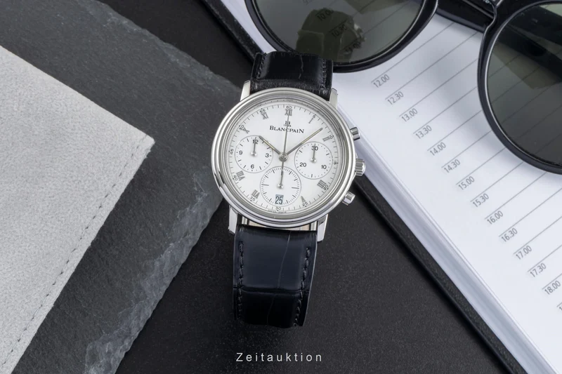 Blancpain Villeret chronograph steel manual winding men's watch 1180-1127 [2507389]