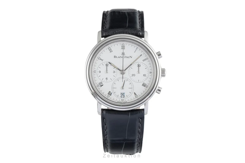 Blancpain Villeret chronograph steel manual winding men's watch 1180-1127 [2507389]