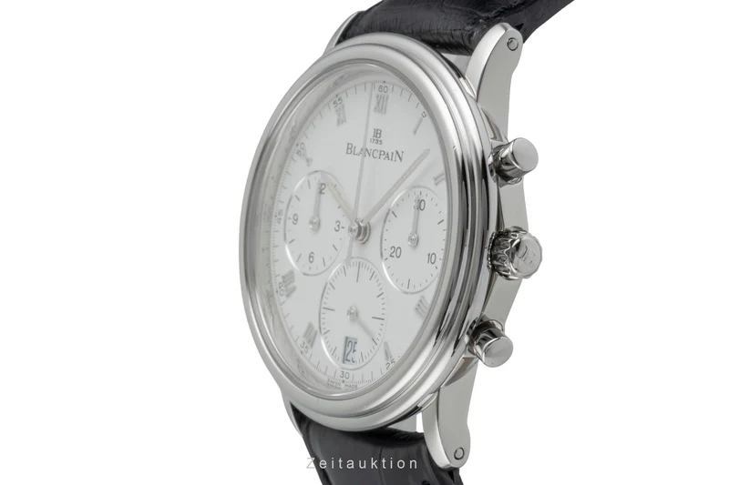 Blancpain Villeret chronograph steel manual winding men's watch 1180-1127 [2507389]