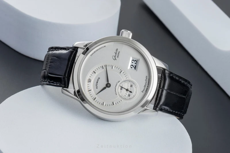 Glashütte PanoMaticDate steel automatic men's watch 90-01-02-02-04 [2507469]