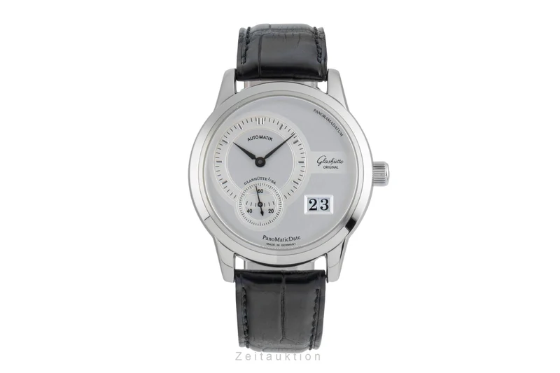 Glashütte PanoMaticDate steel automatic men's watch 90-01-02-02-04 [2507469]