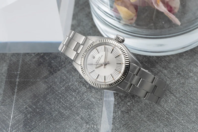Rolex Oyster Perpetual steel / white gold automatic women's watch 6719 Vintage [2506700]