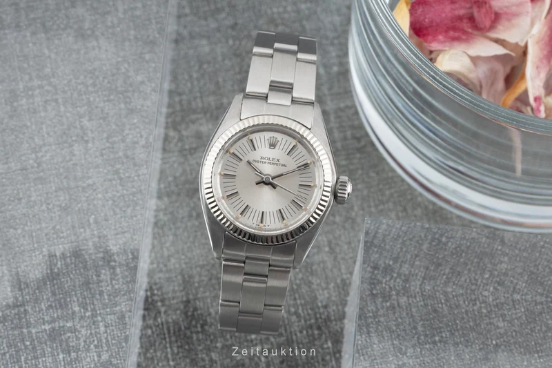 Rolex Oyster Perpetual steel / white gold automatic women's watch 6719 Vintage [2506700]