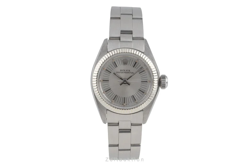 Rolex Oyster Perpetual steel / white gold automatic women's watch 6719 Vintage [2506700]