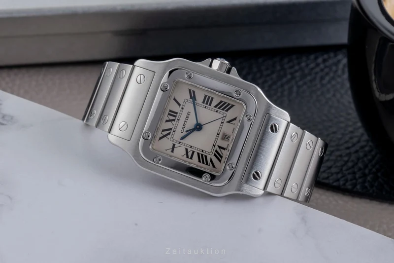 Cartier Santos steel quartz men's watch W20060D6 [2600114]