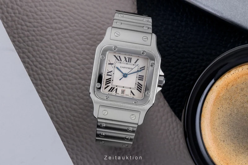 Cartier Santos steel quartz men's watch W20060D6 [2600114]
