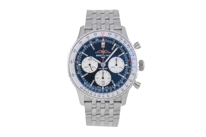 Breitling Navitimer chronograph steel automatic men's watch AB0138 LP: 9650EUR [2506552]