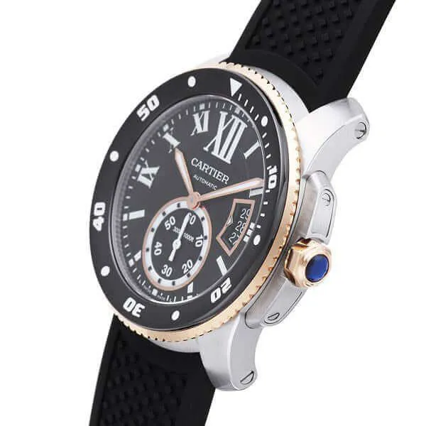 Cartier Calibre de Cartier Diver W7100055 Stahl Rotgold