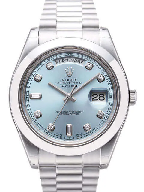 Rolex Day-Date II Platin 218206 Eisblau Diamant