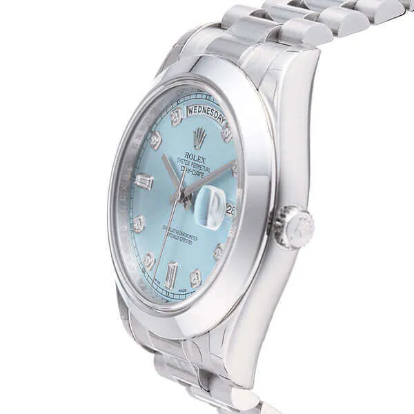 Rolex Day-Date II Platin 218206 Eisblau Diamant
