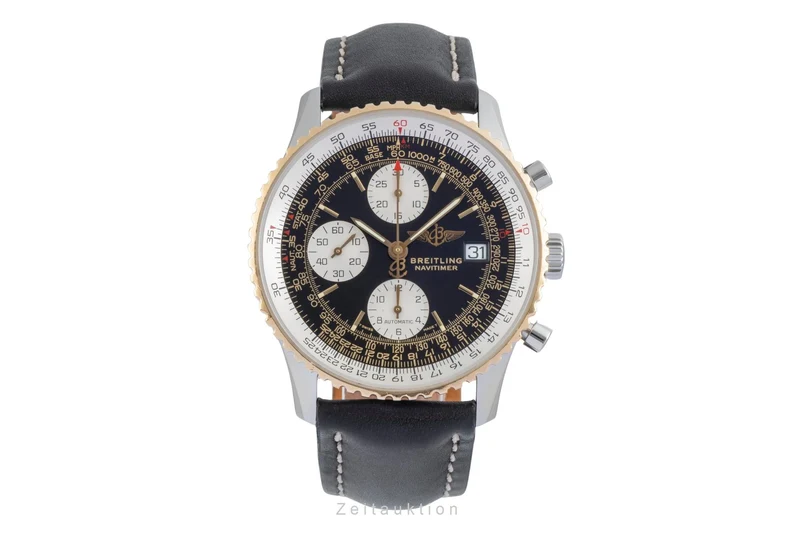Breitling Old Navitimer chronograph steel / gold automatic men's watch D13022 [2507019]