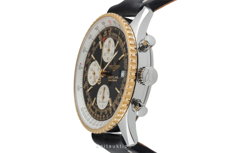 Breitling Old Navitimer chronograph steel / gold automatic men's watch D13022 [2507019]