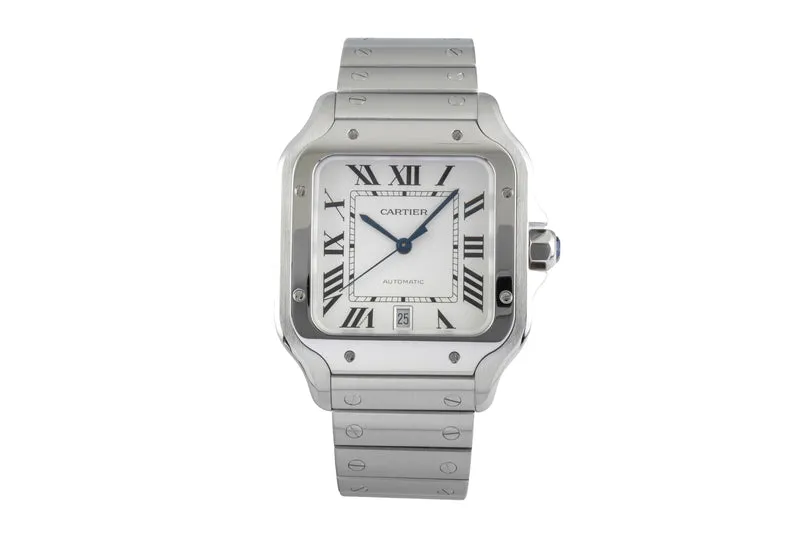 Cartier Santos steel automatic men's watch WSSA0009 LP: 8850EUR [2600202]