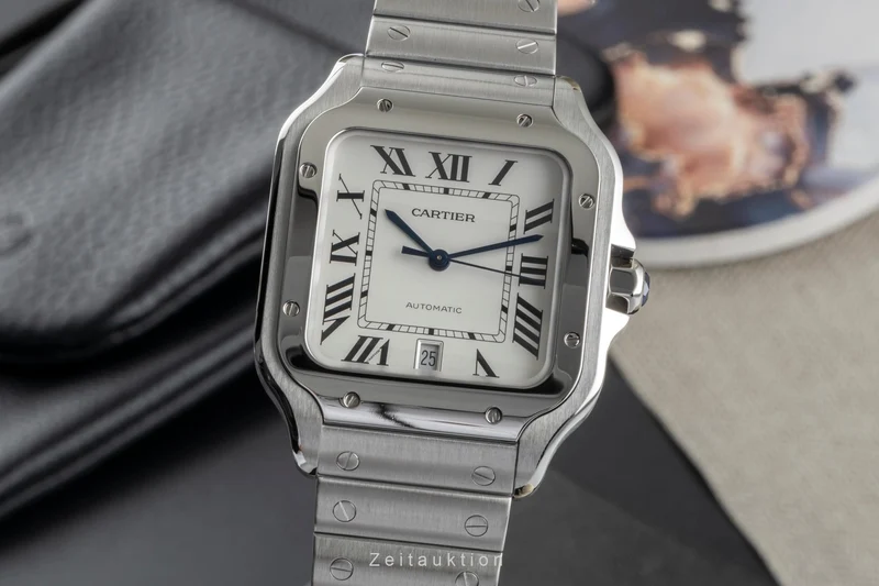 Cartier Santos steel automatic men's watch WSSA0009 LP: 8850EUR [2600202]