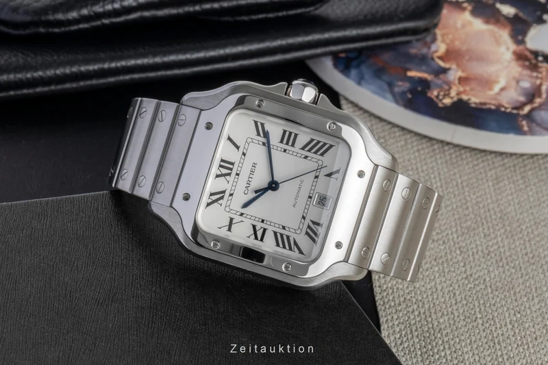 Cartier Santos steel automatic men's watch WSSA0009 LP: 8850EUR [2600202]