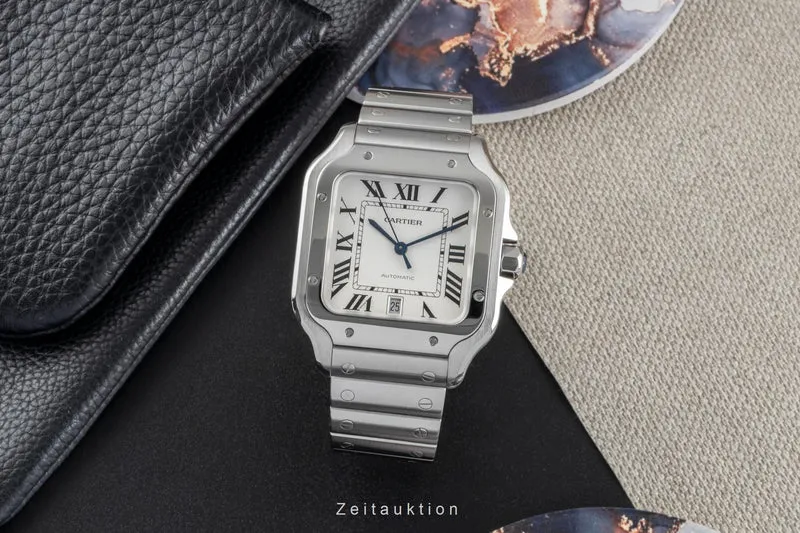 Cartier Santos steel automatic men's watch WSSA0009 LP: 8850EUR [2600202]