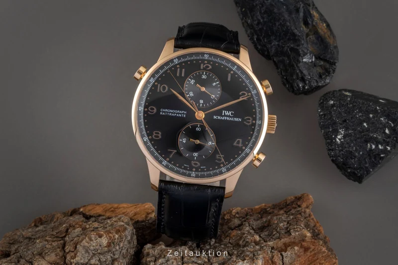 IWC Portugieser chronograph 18 ct red gold manual winding men's watch IW371210 [2507387]