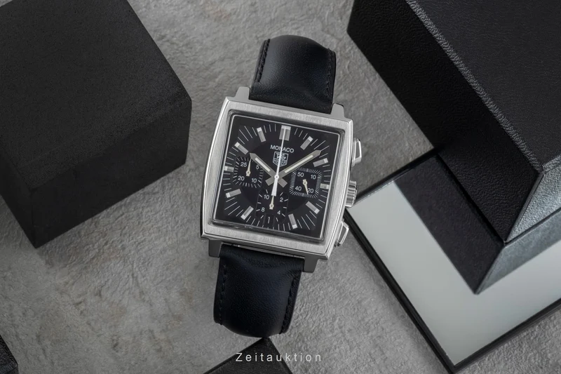 Tag Heuer Monaco chronograph steel automatic men's watch CW2111-0 LP: 7800EUR [2506151]