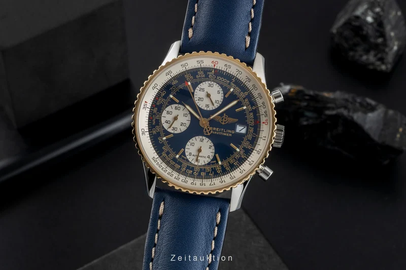 Breitling Old Navitimer chronograph steel / gold automatic men's watch D13322 [2506991]
