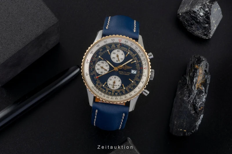 Breitling Old Navitimer chronograph steel / gold automatic men's watch D13322 [2506991]