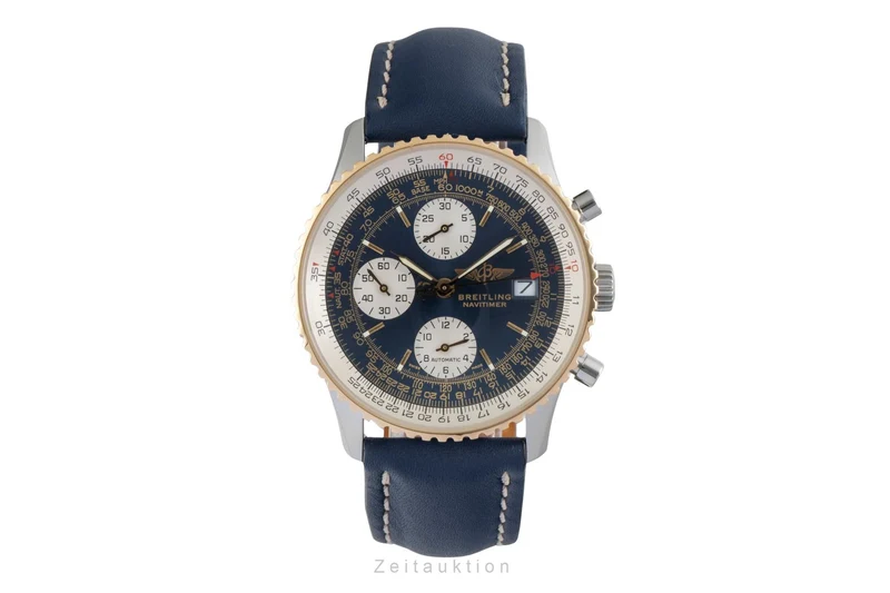 Breitling Old Navitimer chronograph steel / gold automatic men's watch D13322 [2506991]