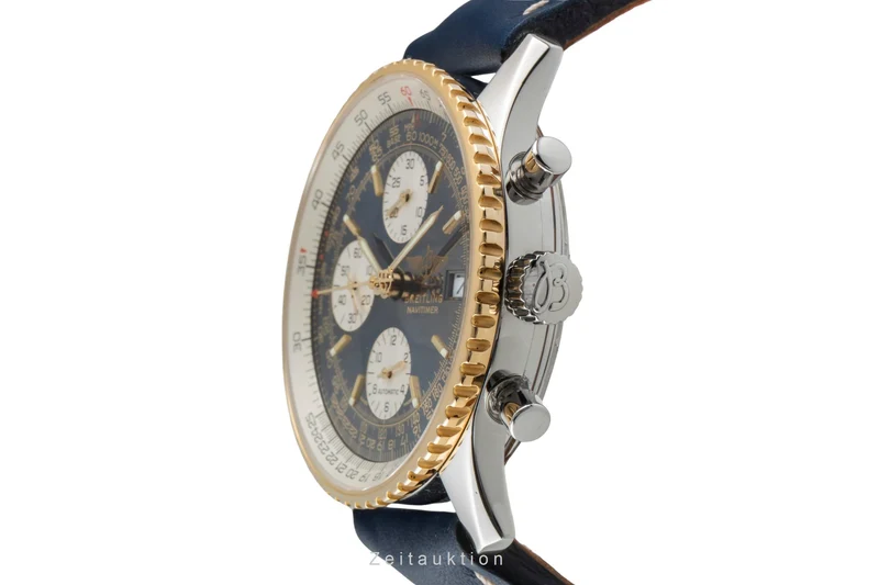 Breitling Old Navitimer chronograph steel / gold automatic men's watch D13322 [2506991]