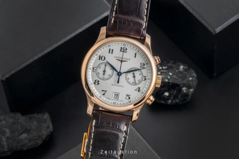 Longines Master Collection chronograph 18 ct red gold automatic men's watch L2.669.8.78.3 LP: 10300EUR [2507040]