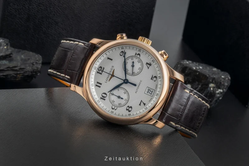 Longines Master Collection chronograph 18 ct red gold automatic men's watch L2.669.8.78.3 LP: 10300EUR [2507040]