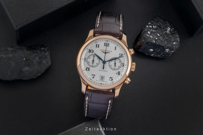 Longines Master Collection chronograph 18 ct red gold automatic men's watch L2.669.8.78.3 LP: 10300EUR [2507040]