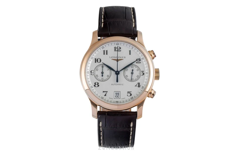 Longines Master Collection chronograph 18 ct red gold automatic men's watch L2.669.8.78.3 LP: 10300EUR [2507040]