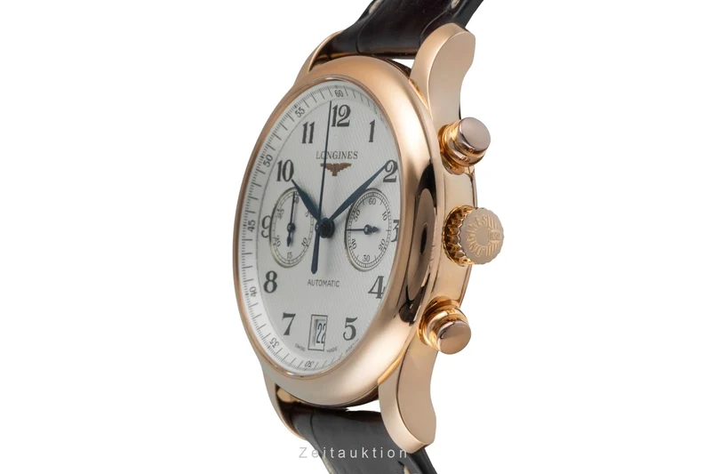 Longines Master Collection chronograph 18 ct red gold automatic men's watch L2.669.8.78.3 LP: 10300EUR [2507040]