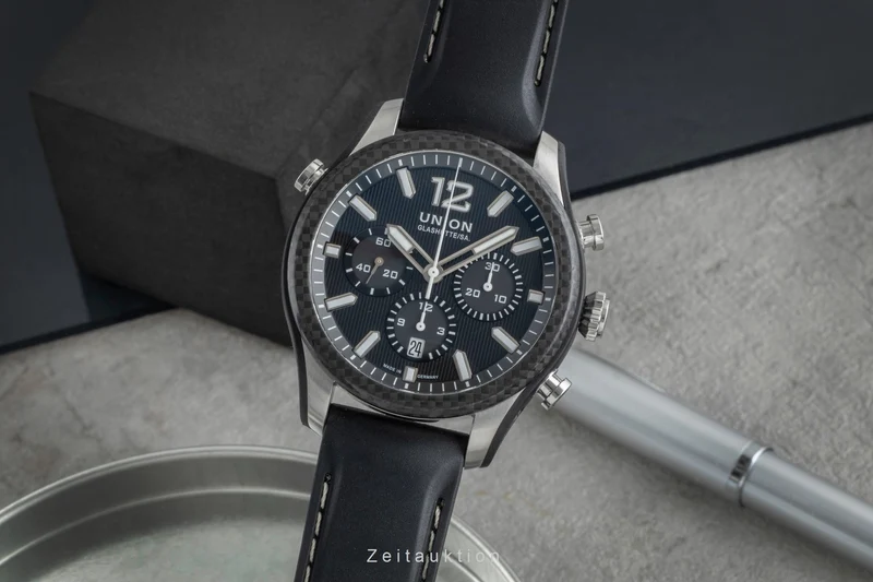 Union Glashütte Belisar chronograph steel automatic men's watch D009.927.26.207.00 LP: 3900EUR [2506530]