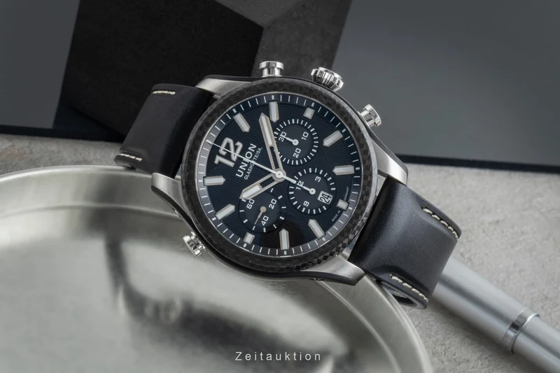Union Glashütte Belisar chronograph steel automatic men's watch D009.927.26.207.00 LP: 3900EUR [2506530]