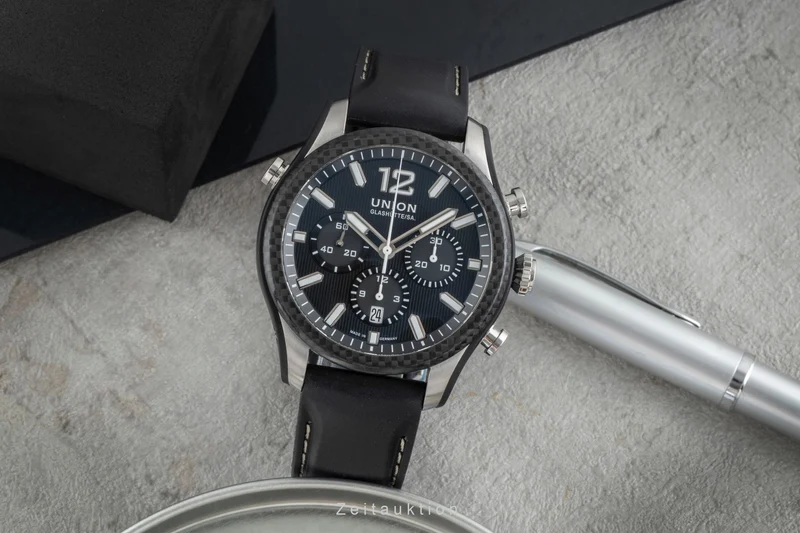Union Glashütte Belisar chronograph steel automatic men's watch D009.927.26.207.00 LP: 3900EUR [2506530]