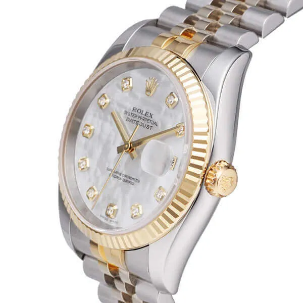 Rolex Datejust 36 116233 Perlmutt Diamant Jubile-Band