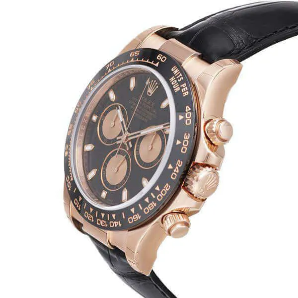 Rolex Cosmograph Daytona 116515 LN Rosegold Leder Schwarz
