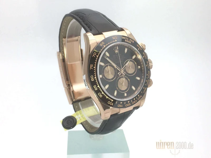 Rolex Cosmograph Daytona 116515 LN Rosegold Leder Schwarz