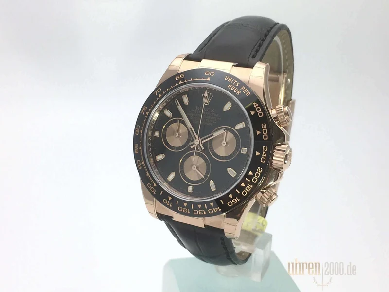 Rolex Cosmograph Daytona 116515 LN Rosegold Leder Schwarz