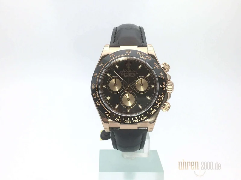 Rolex Cosmograph Daytona 116515 LN Rosegold Leder Schwarz