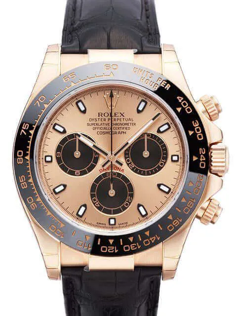 Rolex Cosmograph Daytona 116515 LN Rosegold Leder Pink
