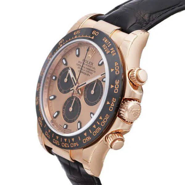 Rolex Cosmograph Daytona 116515 LN Rosegold Leder Pink
