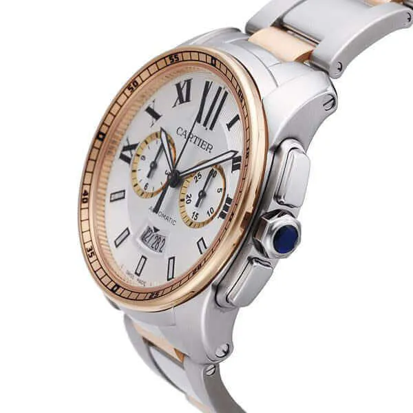 Cartier Calibre de Cartier Chronograph W7100042 Edelstahl Rotgold