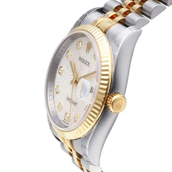 Rolex Datejust 36 116233 Silber Jubile Diamant Jubile-Band