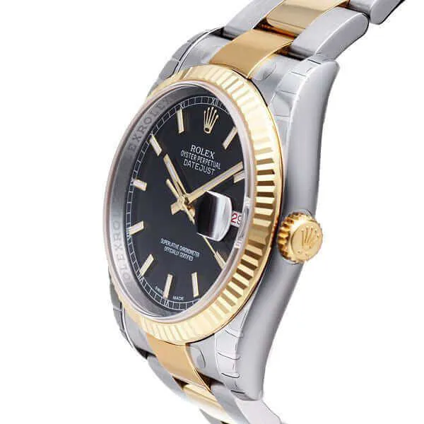 Rolex Datejust 36 116233 Schwarz Index