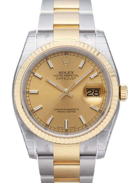 Rolex Datejust 36 116233 Champagnerfarben